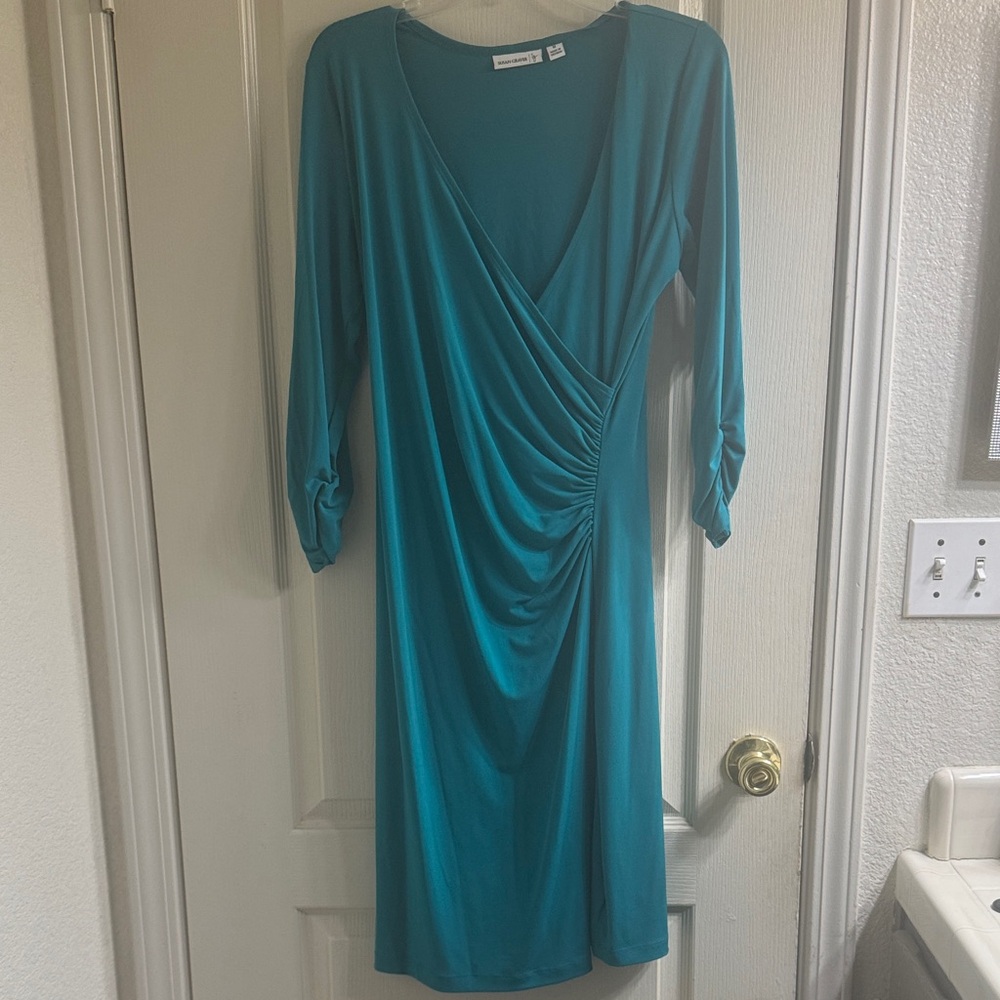 NWOT Teal Wrap Dress